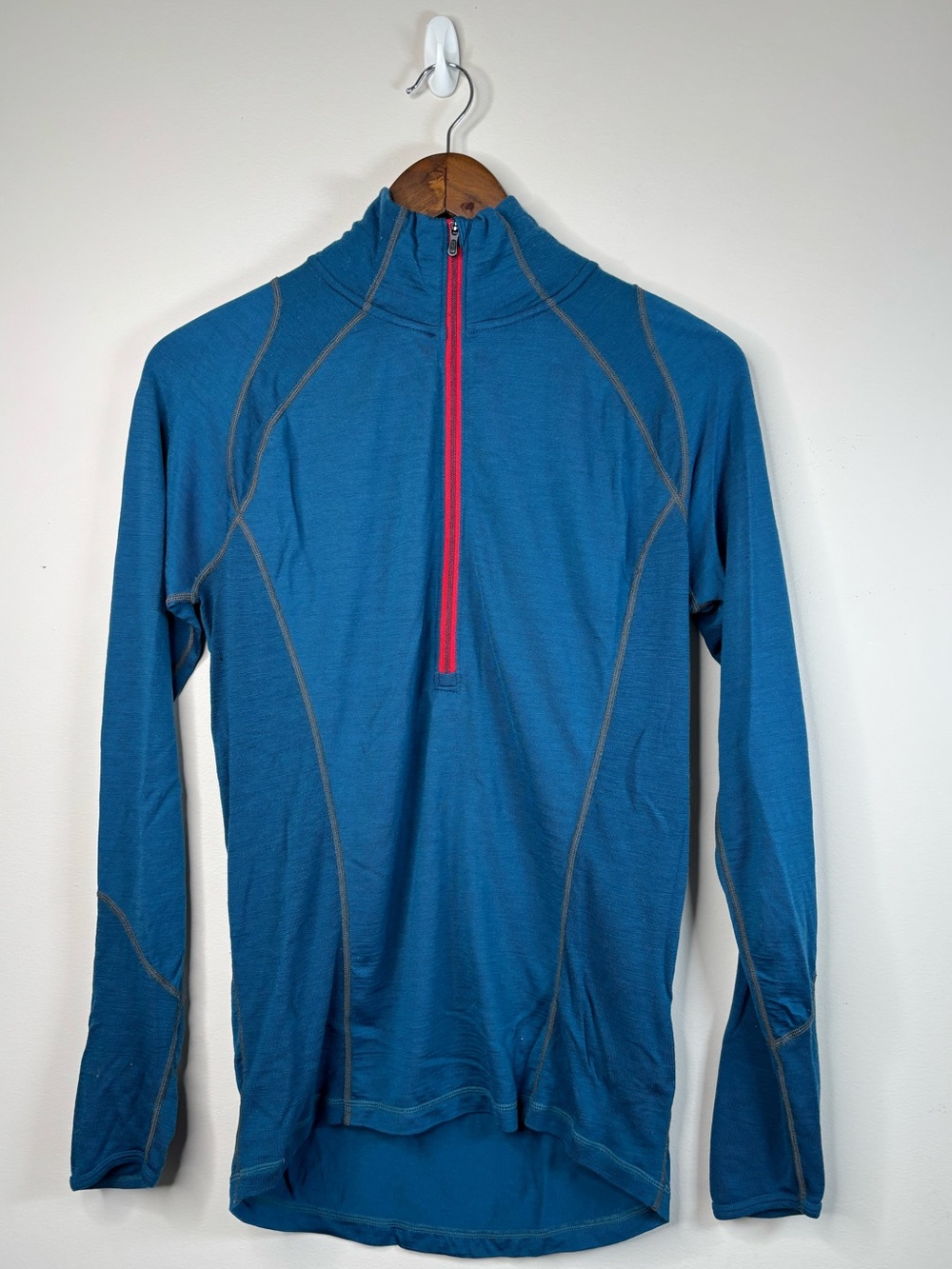 Smartwool Classic Thermal Merino 250 Base Layer 1/4 Zip Teal Small